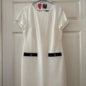 Tommy Hilfiger White Dress with Black Details